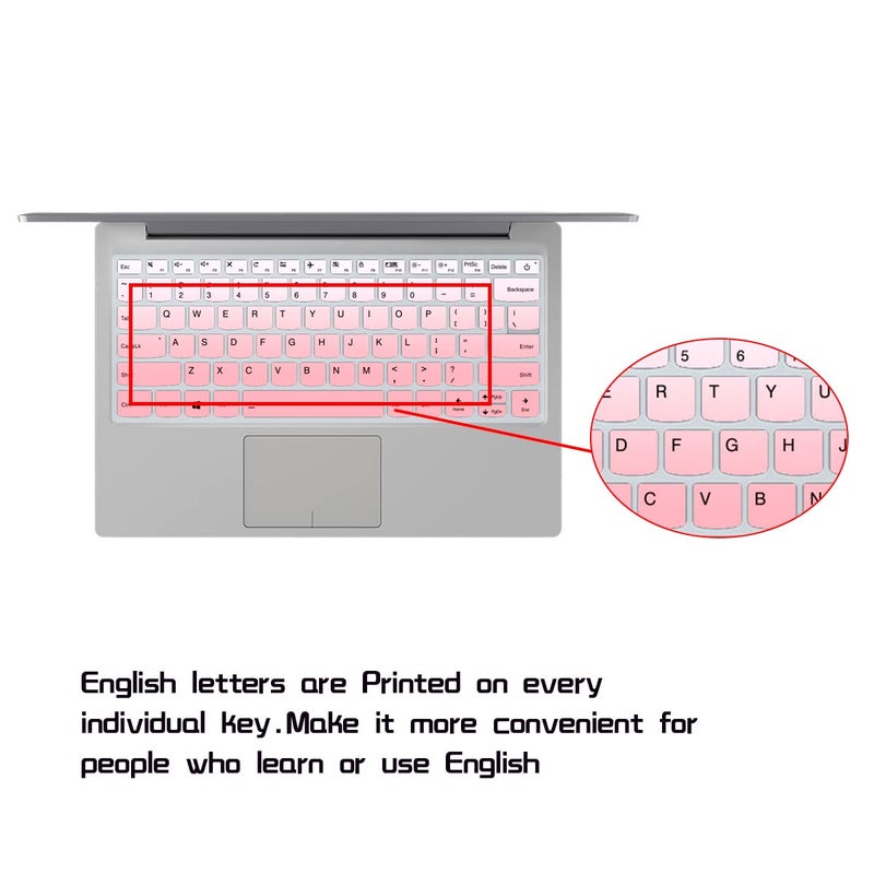 HRH Silicone Keyboard Cover for Lenovo Yoga 720 720s 730 13.3, 15.6,for Yoga C940 C740 C930 13.9",for Lenovo Flex 15/Flex 14,for Lenovo Ideapad 720s 13 Skin Protector,for xiaoxin C7000-Mint Pink - Image 1